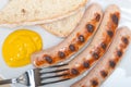 Traditional German wurstel sausages Royalty Free Stock Photo