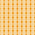 Traditional Gingham pattern in yellow color. Seamless checkered vector pattern. Abstract geometric background.