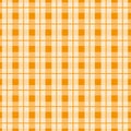 Traditional Gingham pattern in yellow color. Seamless checkered vector pattern. Abstract geometric background. Royalty Free Stock Photo