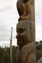 Traditional Gitxsan totem poles, village of Gitanyow