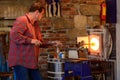 Traditional glass manufacturing in Lofoten archipelago , Norway travel