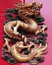 Traditional Golden Dragon Sculpture