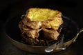 Traditional golden fried french toast breakfast Royalty Free Stock Photo