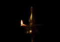 Traditional Golden Oil Lamp