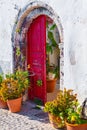 Traditional greek architecture in Oia village, Santorini island, Greece Royalty Free Stock Photo