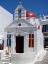 Traditional Greek Catholic Church With Red Dome Roof Royalty Free Stock Photo