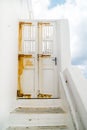 Traditional greek door on Mykonos island Royalty Free Stock Photo