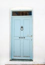 Traditional Greek door on Mykonos island Royalty Free Stock Photo