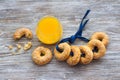 Traditional Greek Easter biscuits with sesame seeds Royalty Free Stock Photo