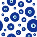 Traditional greek evil eye lucky charm pattern