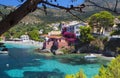 Traditional Greek fishing village Royalty Free Stock Photo