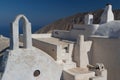 Traditional greek house in Pyrgos village, Santorini island Royalty Free Stock Photo