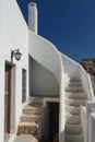 Traditional Greek house in Pyrgos village, Santorini island Royalty Free Stock Photo