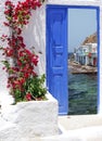Traditional greek house on Santorini island Royalty Free Stock Photo
