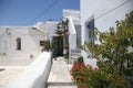 Typical greek island street in Tinos, Greece Royalty Free Stock Photo