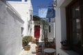 Typical greek island taverna in Tinos, Greece Royalty Free Stock Photo