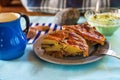 Traditional greek meal musaka.