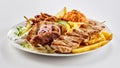 Traditional Greek mixed grill platter Royalty Free Stock Photo