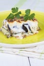 Traditional Greek moussaka Royalty Free Stock Photo