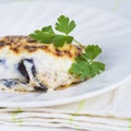 Traditional Greek moussaka Royalty Free Stock Photo