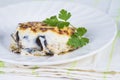 Traditional Greek moussaka Royalty Free Stock Photo