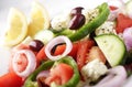 Traditional greek salad close-up Royalty Free Stock Photo