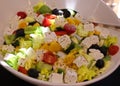 Traditional Greek salad in a bowl Royalty Free Stock Photo