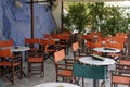 Traditional greek taverna restaurant Royalty Free Stock Photo