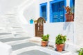 Traditional greek white architecture on Santorini island, Greece Royalty Free Stock Photo