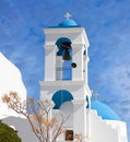 Panagia Gremiotissa Greek Orthodox church in Chora, the capital of Ios island, Cyclades, Greece Royalty Free Stock Photo