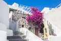 Traditional Greek whitewashed stone house, Santorini island, Greece. Royalty Free Stock Photo