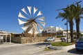Traditional Greek windmill. Kos island, Greece Royalty Free Stock Photo