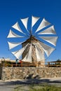 Traditional Greek windmill. Kos island, Greece Royalty Free Stock Photo