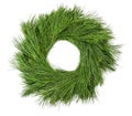 Traditional green christmas decoration evergreen pine wreath