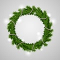 Traditional green christmas wreath