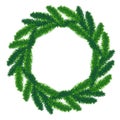 Traditional green christmas wreath