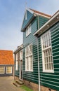 Traditional green wooden house in historic Marken Royalty Free Stock Photo