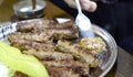 Traditional grill in macedonia, kebap in a plate Royalty Free Stock Photo
