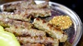Traditional grill in macedonia, kebap in a plate Royalty Free Stock Photo