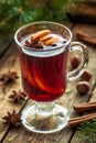 Traditional grog hot alcohol spiced drink recipe