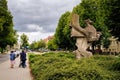 Traditional gryphon sculpture near City Council in Szczecin