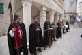 Traditional guard, ÃÂ ibenik, Croatia Royalty Free Stock Photo