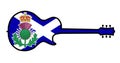 Guitar Scotland Flag Silhouettes