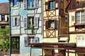 Traditional half-timbered houses in the old town. Colmar, Haut-Rhin, Alsace, France Royalty Free Stock Photo