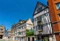 Traditional half-timbered houses in the old town of Rouen, France Royalty Free Stock Photo