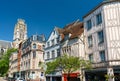 Traditional half-timbered houses in the old town of Rouen, France Royalty Free Stock Photo