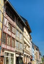 Traditional half-timbered houses in the old town of Rouen, France Royalty Free Stock Photo