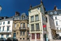 Traditional half-timbered houses in the old town of Rouen, France Royalty Free Stock Photo