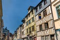 Traditional half-timbered houses in the old town of Rouen, France Royalty Free Stock Photo