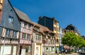 Traditional half-timbered houses in the old town of Rouen, France Royalty Free Stock Photo